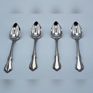 Oneida Chanterelle CHATELAINE Set of 4 Serrated Grapefruit Spoons